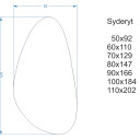 Lustro organiczne SYDERYT piaskowane z podświetleniem LED III-#2