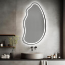 Lustro organiczne TOPAZ piaskowane z podświetleniem LED II-#1
