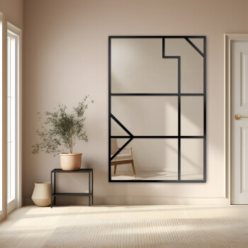 Lustro ze szprosami TAMARA 1503001 czarne 100x150