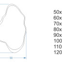 Lustro organiczne POCO w ramie MDF-#3