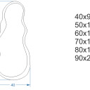 Lustro organiczne RISOL w ramie MDF-#3